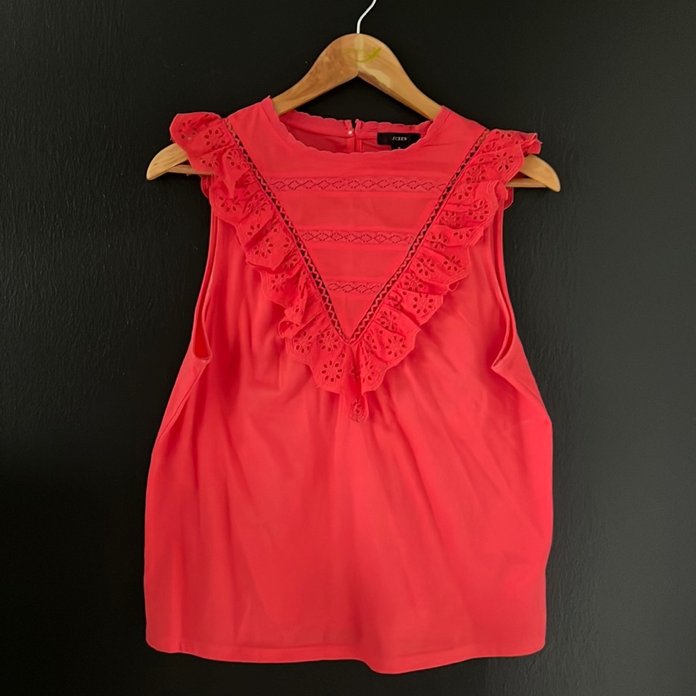 J. Crew Sleeveless Eyelet Blouse